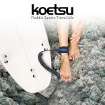 KOETSU 10ft Coiled Surfboard Leash - Retractable Safety Ankle Cord with Comfortable Cuff & Anti-Tangle Elastic Rope for Surfing, SUP Paddleboard, Bodyboard | Surf Accessories
