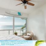 Yousoontic Surfboard Wall Mount Sup Paddle Board Rack Clear Acrylic Paddle Board Holder Wall Display Horizontal Storage Holder for Sup, Holds 50 Lbs