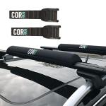 Aero Roof Rack Pads and Premium Scratch Resistant Silicone Buckle Tie Down Straps for Surf, SUP, Kayak and Canoe (28" Large) by COR Surf