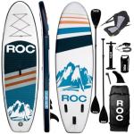 Roc Inflatable Stand Up Paddle Boards with Premium SUP Paddle Board Accessories, Wide Stable Design, Non-Slip Comfort Deck for Youth & Adults (Navy W/Kayak Seat)