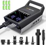 2025 Smart Portable SUP Air Pumps with Dual Stage Inflation and Auto-Off, 3X4500MAH, Up to 20 PSI, 30% Faster Inflation and Deflation, Rechargeable, Ideal for Paddle Board, Kayaks, Boats, and Tents