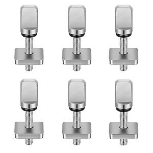 6 Pieces Surfboard Fin Screws, No Tool Stainless Steel Thumb Fin Screw for SUP Surf Longboard Paddleboard and BoardWorks SUP Center Fin Adapters Surfing Accessories