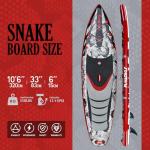 FunWater Inflatable Stand Up Paddle Board 10'6"/11"/11'6" Paddle Board for Adults & Youth, Paddleboards Inflatable with Premium SUP Accessories, Wide Stable, Non-Slip Comfort Deck (Snake)