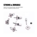 6 Pieces Surfboard Fin Screws, No Tool Stainless Steel Thumb Fin Screw for SUP Surf Longboard Paddleboard and BoardWorks SUP Center Fin Adapters Surfing Accessories