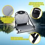 Universal Folding Kayak Seat - Aluminium Canvas Paddleboard Kayak Seats with Back Support, Suitable for Kayaking Canoeing Rafting Fishing