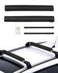 VEVOR Soft Roof Rack Pads, 28" Universal Car Roof Rack Pads for Various Crossbars, 88LBS Load Capacity Luggage Kayak Carrier with 2 Tie Down Straps & Velcros for SUPs Canoes Snowboards Paddle Boards