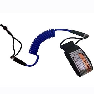 57lilina Paddle Board Leash - Coiled SUP Safety Leash for Bodyboard, Surfboard, Surf, Paddleboard, Paddle Boards - Adjustable 10ft Quick-Release Ankle Strap, with Stainless Steel Swivel, Blue