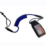 57lilina Paddle Board Leash - Coiled SUP Safety Leash for Bodyboard, Surfboard, Surf, Paddleboard, Paddle Boards - Adjustable 10ft Quick-Release Ankle Strap, with Stainless Steel Swivel, Blue