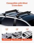 VEVOR Soft Roof Rack Pads, 28" Universal Car Roof Rack Pads for Various Crossbars, 88LBS Load Capacity Luggage Kayak Carrier with 2 Tie Down Straps & Velcros for SUPs Canoes Snowboards Paddle Boards