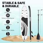 Triclicks 10' Inflatable Paddle Board Stable 30" Wide Design | Non-Slip EVA Deck | Lightweight Yoga SUP Board for Adult Teens | Stand Paddle Board with Backpack Pump Par Belt Repair Kit (Style 10)