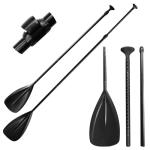 LBW Stand Up Paddle Board Paddle - 3 Pieces Adjustable Aluminium Alloy Floating SUP Paddle with Storage Bag, Portable Durable Oars
