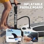 Triclicks 10' Inflatable Paddle Board Stable 30" Wide Design | Non-Slip EVA Deck | Lightweight Yoga SUP Board for Adult Teens | Stand Paddle Board with Backpack Pump Par Belt Repair Kit (Style 10)