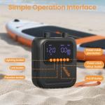 Aoiiefe Portable Rechargeable Electric SUP Paddle Board Pump, Intelligent Dual Stage Inflation&Deflation, Up to 20PSI and Auto-Off for Stand UP Paddle Boards, Kayaks, Tents