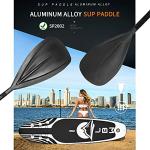 LBW Stand Up Paddle Board Paddle - 3 Pieces Adjustable Aluminium Alloy Floating SUP Paddle with Storage Bag, Portable Durable Oars
