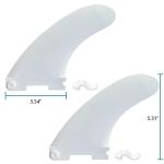 RANGALii 3 White Detachable Replacement Paddleboard Fins Inflatable SUP Stand Up Paddle Board Accessory Quick-Lock fins Center Fin Side Fins