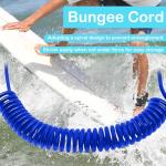 57lilina Paddle Board Leash - Coiled SUP Safety Leash for Bodyboard, Surfboard, Surf, Paddleboard, Paddle Boards - Adjustable 10ft Quick-Release Ankle Strap, with Stainless Steel Swivel, Blue