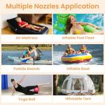 Aoiiefe Portable Rechargeable Electric SUP Paddle Board Pump, Intelligent Dual Stage Inflation&Deflation, Up to 20PSI and Auto-Off for Stand UP Paddle Boards, Kayaks, Tents