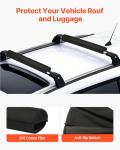 VEVOR Soft Roof Rack Pads, 28" Universal Car Roof Rack Pads for Various Crossbars, 88LBS Load Capacity Luggage Kayak Carrier with 2 Tie Down Straps & Velcros for SUPs Canoes Snowboards Paddle Boards