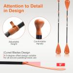 FunVZU SUP Paddle, Stand Up Paddle Board Paddle Lightweight Adjustable 4-Piece Aluminium Kayak Paddles, Unique Lock Design Floating Alloy Shaft Paddle for Paddle Board