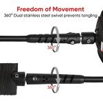 Goosehill Paddle Board Leash 10 Foot, Durable 7mm Urethane Cord and Comfortable 6mm Neoprene Ankle Cuff, 10ft Coiled SUP Leash for Longboards, Inflatable Paddleboard, Kayak and Surfboard