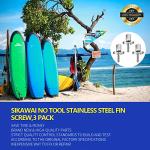 Sikawai Fin Screw 316 Stainless Steel No Tool Compatible with Long-Board and S-UP Surfing Accessories Pack of 3