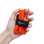 MOOCY Coiled Kayak Paddle Tether - Fishing Leash with Carabiner (36" to 72" Stretch) | Fits Paddle/Rod/SUP/Fishing Net - Kayaking Accessories
