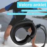 57lilina Paddle Board Leash - Coiled SUP Safety Leash for Bodyboard, Surfboard, Surf, Paddleboard, Paddle Boards - Adjustable 10ft Quick-Release Ankle Strap, with Stainless Steel Swivel, Blue