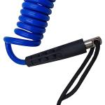 57lilina Paddle Board Leash - Coiled SUP Safety Leash for Bodyboard, Surfboard, Surf, Paddleboard, Paddle Boards - Adjustable 10ft Quick-Release Ankle Strap, with Stainless Steel Swivel, Blue