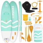 HUIIKE Inflatable Paddle Board for Adults with Accessories Included, Oar, Fins, Pump. Stand Up Paddleboard Great Stability and Resistance. 10’ x 33" x 5.9", Maximum Load 286 lb