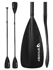 Abahub SUP Paddles - 4 Piece Adjustable Stand up Paddle - Lightweight Oar for Paddleboard, Aluminum Alloy PU Coated Shaft 68" - 86", Black Plastic Nylon Blade