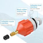 2Pcs Stand Up Paddle Board Pump Adapter, Strong Sealing Inflatable Boat SUP Pump Adaptor, Conventional Air Adapter Quickly Inflation, SUP Air Adapters for Stand-Up Paddleboard and Kayak