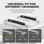 BougeRV Soft Roof Rack Pads, 31.5" Surfboard Car Rack for SUP Kayak Ladder Luggage Carrier, Universal for Different Shapes of Cross Bars, Water-Resistant Crossbar Pads with 2 Endless Ratchet Straps