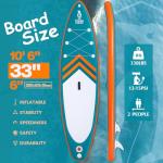 Tuxedo Sailor 10'6"×33"×6" Inflatable Stand Up Paddle Board with Premium SUP Accessories,Adults & Youth for All Skill Levels, Included with Board, Paddle, Pump, Fins, Backpack