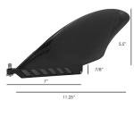 VAMO 5.5" Keel Fin for Touring or Racing SUP Paddleboards or longboards with toolless fin Screw-Black