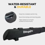 BougeRV Soft Roof Rack Pads, 31.5" Surfboard Car Rack for SUP Kayak Ladder Luggage Carrier, Universal for Different Shapes of Cross Bars, Water-Resistant Crossbar Pads with 2 Endless Ratchet Straps