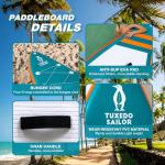 Tuxedo Sailor 10'6"×33"×6" Inflatable Stand Up Paddle Board with Premium SUP Accessories,Adults & Youth for All Skill Levels, Included with Board, Paddle, Pump, Fins, Backpack