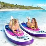 Roc Inflatable Stand Up Paddle Board 10' 6" with Premium SUP Paddle Board Accessories, Wide Stable Design, Non-Slip Comfort Deck for Youth & Adults (Violet W/Kayak Seat)