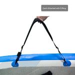 ZipSeven SUP Carrier Shoulder Strap Adjustable Carrying Sling Paded Bag Belt for Surfing and Paddle Board with Metal Hooks Accessories - Black (2)