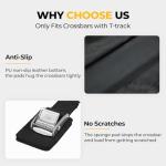 BougeRV Soft Roof Rack Pads, 31.5" Surfboard Car Rack for SUP Kayak Ladder Luggage Carrier, Universal for Different Shapes of Cross Bars, Water-Resistant Crossbar Pads with 2 Endless Ratchet Straps