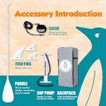 Tuxedo Sailor 10'6"×33"×6" Inflatable Stand Up Paddle Board with Premium SUP Accessories,Adults & Youth for All Skill Levels, Included with Board, Paddle, Pump, Fins, Backpack