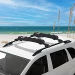 BougeRV Soft Roof Rack Pads, 31.5" Surfboard Car Rack for SUP Kayak Ladder Luggage Carrier, Universal for Different Shapes of Cross Bars, Water-Resistant Crossbar Pads with 2 Endless Ratchet Straps