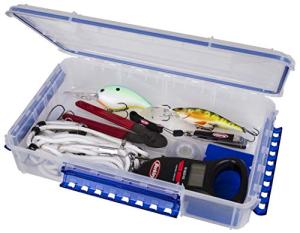 Flambeau Outdoors Waterproof Tuff Tainer - Fishing Lure, Tackle, and Gear Storage Box, Ultimate Tuff Tainer Tackle Box Includes Zerust Anti-Rust Tab - WP5000 Series 14" Double Deep