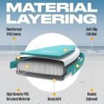 WNOVA 11'6"x35" Stand Up Paddle Board Inflatable, Portable SUP Paddleboard with Complete Accessories, Camera Mount and 10L Dry Bag, Extra Wide Blow Up Paddle Boards for Adults Youth, Classic Wood