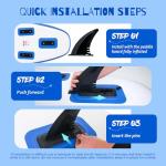 FunWater 10'6×33"×6" Inflatable Stand Up Paddle Board with Premium SUP Paddleboard Accessories,Adults & Youth for All Skill Levels, Included with Board, Paddle, Pump, Three Fins, Backpack