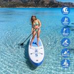 FunWater 10'6×33"×6" Inflatable Stand Up Paddle Board with Premium SUP Paddleboard Accessories,Adults & Youth for All Skill Levels, Included with Board, Paddle, Pump, Three Fins, Backpack
