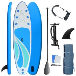 Inflatable Stand Up Paddle Board for Adult All Skill Levels- 10'4" Ultra-Light SUP Paddleboard with Durable Non-Slip Deck and Paddle Board Accessories Fins, Adjustable Paddle, Pump, Backpack, Leash