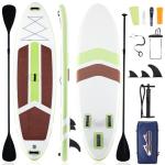 Sweetcrispy Inflatable Stand Up Paddle Board with Premium SUP Paddleboard Accessories,2-in-1 Paddle,Wide Stable Design,Non-Slip Comfort Deck for Adults & Youth of All Skill Levels,Green