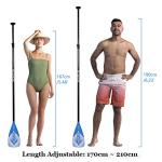 SEAPLUS Carbon Fiber Paddle, 3-PCS Adjustable Paddle for Stand up Paddle Board, SUP Paddle, Adjusted from 67" to 82.6"(1.7-2.1m) 1.65Lb(751g)