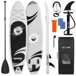 SereneLife 10’6” Inflatable Stand Up Paddle Board with Premium SUP Accessories - 32” Wide Stable Design with Non-Slip EVA Deck Pad, for Youth and Adults, 275 lbs. Capacity