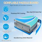 Inflatable Stand Up Paddle Board for Adult All Skill Levels- 10'4" Ultra-Light SUP Paddleboard with Durable Non-Slip Deck and Paddle Board Accessories Fins, Adjustable Paddle, Pump, Backpack, Leash